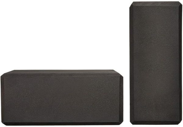 Foam Yoga Blocks, Black,4 x9 x 6 Inches with long-lasting performance