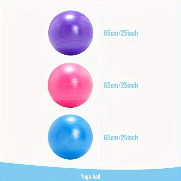 Exercise Ball For Workout, Anti-Burst Yoga Ball For Stability, Fitness And Physical Therapy, With Pump