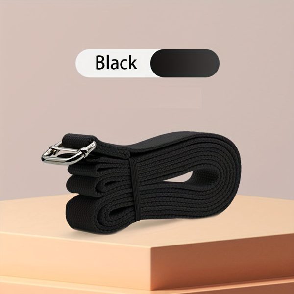 1pc 180cm/70.87in Sports Yoga Belt, Durable Sports Yoga Strap With Adjustable D-ring Buckle, Flexible Pilates Stretch Strap For Home Exercise Accessories