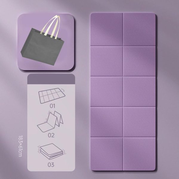 Ultra-Quiet Foldable Yoga Mat – Non-Slip, Shock-Absorbing Tpe For Home Workouts & Training