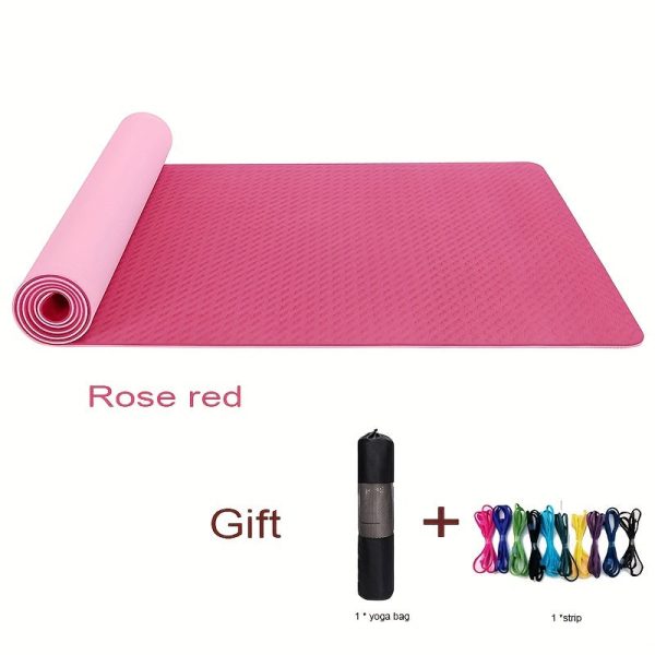 1pc Yoga Mats, Non-slip Fitness Sport Mat, Workout Equipment For Exercise, Skipping, Yoga, Pilates