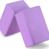 2 High Density Yoga Blocks, 9″x6″x4″ Each, Pair, Multiple Colors