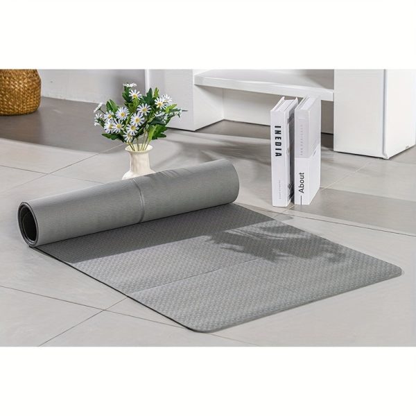 1pc, Foldable Yoga Mat, Non-slip Yoga Pilates TPE Mat For Men And Women, Portable Thick Fitness Mat For Yoga Dance Pilates Training