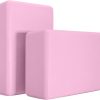 Yoga Blocks 2 Pack, Premium Yoga Brick Foam Blocks to Improve Strength, Flexibility & Balance, Light Weight – Safe and Stable Support for Yoga, Pilates, Meditation & Stretching