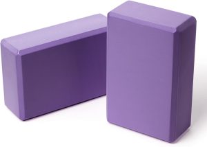 Yoga Blocks 2 Pack Meditation Pilates Accessories High Density EVA Cork and Stretching Non-Slip Lightweight Durable Bricks for Improving Poses and Balance,9″x6″x4″ Each,2 Colors Selected