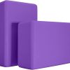 Yoga Blocks 2 Pack, Premium Yoga Brick Foam Blocks to Improve Strength, Flexibility & Balance, Light Weight – Safe and Stable Support for Yoga, Pilates, Meditation & Stretching