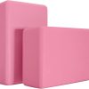 Yoga Blocks 2 Pack, Premium Yoga Brick Foam Blocks to Improve Strength, Flexibility & Balance, Light Weight – Safe and Stable Support for Yoga, Pilates, Meditation & Stretching