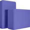 Yoga Blocks 2 Pack, Premium Yoga Brick Foam Blocks to Improve Strength, Flexibility & Balance, Light Weight – Safe and Stable Support for Yoga, Pilates, Meditation & Stretching