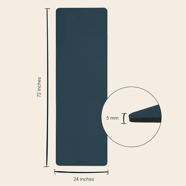 5mm Yoga Mat – Fitness Mat for Women, Men & Children, Slip-Resistant and Moisture Absorbing Exercise Mat for Home, Pilates, Yoga and Floor Workouts