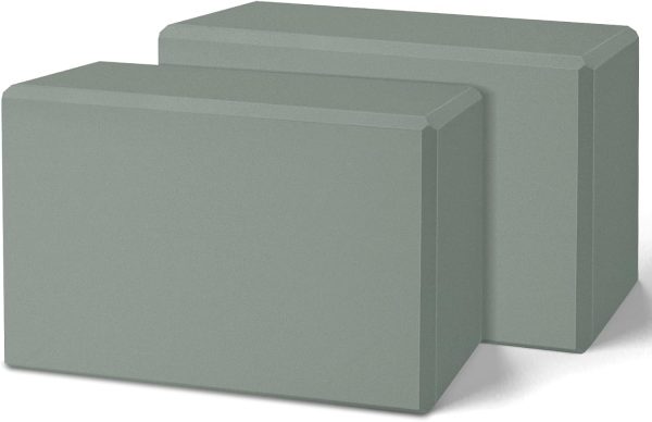 Yoga Block, Yoga Bricks Supportive Latex-Free EVA Foam, Soft Non-Slip Exercise Blocks, Yoga Accessories for Pilates, Meditation, Balance, Stretching and Deep Poses