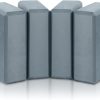 4 Pcs Yoga Blocks Soft EVA Foam Blocks Supportive Yoga Brick Non Slip Exercise Block Yoga Equipment for Pilates Exercise Workout Meditation Supplies, Grey, 9 x 6 x 3 Inches