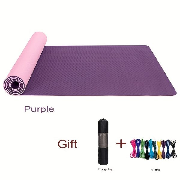 1pc Yoga Mats, Non-slip Fitness Sport Mat, Workout Equipment For Exercise, Skipping, Yoga, Pilates