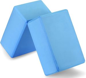 2 High Density Yoga Blocks, 9″x6″x4″ Each, Pair, Multiple Colors