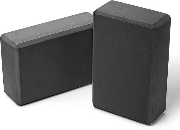 Yoga Blocks 2 Pack Meditation Pilates Accessories High Density EVA Cork and Stretching Non-Slip Lightweight Durable Bricks for Improving Poses and Balance,9″x6″x4″ Each,2 Colors Selected