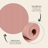 Yoga Mat 1/2″ Thick w/Nylon Strap for Men & Women – Non Slip Exercise Mat for Yoga, Pilates, Stretching, Floor & Fitness Workouts
