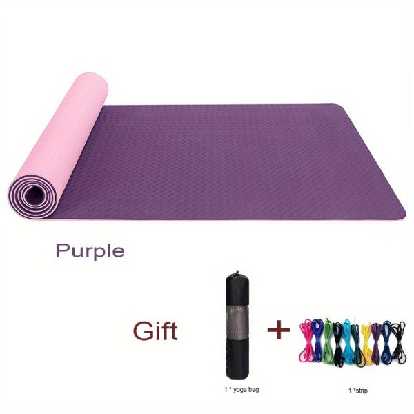 1pc Yoga Mats, Non-slip Fitness Sport Mat, Workout Equipment For Exercise, Skipping, Yoga, Pilates