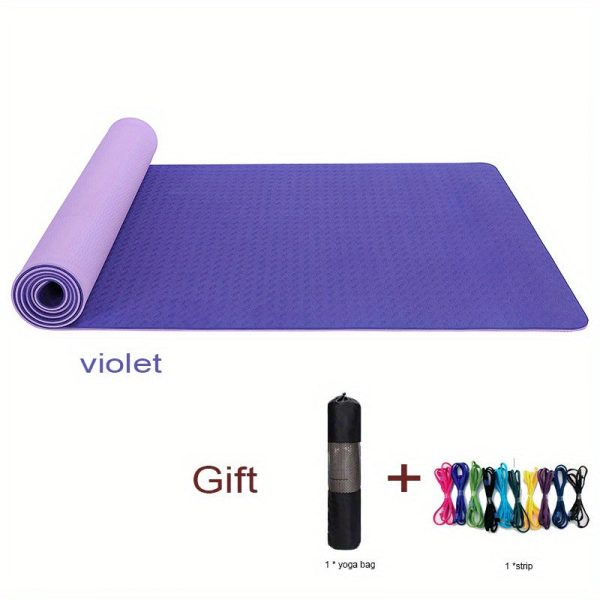 1pc Yoga Mats, Non-slip Fitness Sport Mat, Workout Equipment For Exercise, Skipping, Yoga, Pilates