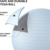 Extra Thick Exercise Ball Yoga Ball for Workout Pregnancy Stability,Anti-Burst and Slip Resistant Swiss Ball with Pump for Yoga, Pilates, Fitness,Birthing,Physical Therapy