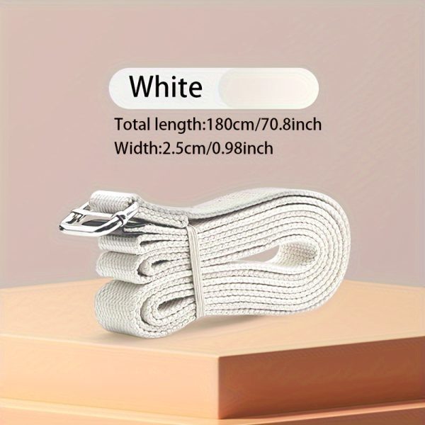 1pc 180cm/70.87in Sports Yoga Belt, Durable Sports Yoga Strap With Adjustable D-ring Buckle, Flexible Pilates Stretch Strap For Home Exercise Accessories