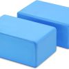 2 High Density Yoga Blocks, 9″x6″x4″ Each, Pair, Multiple Colors