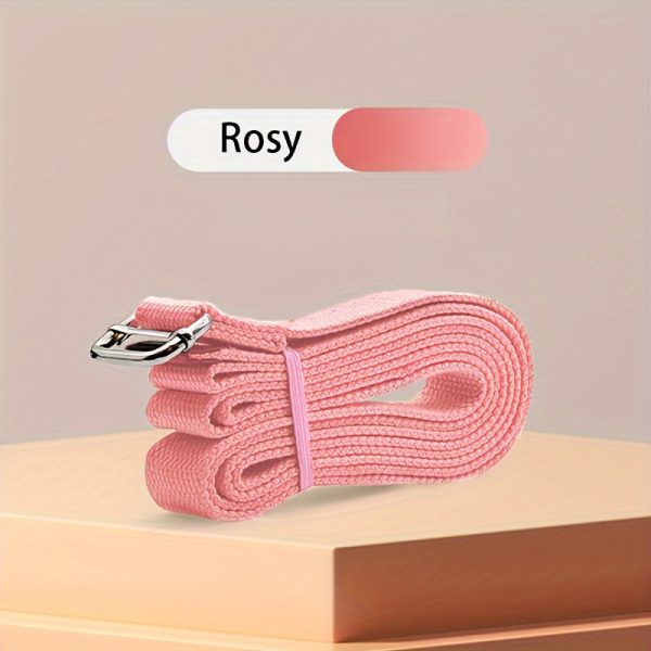 1pc 180cm/70.87in Sports Yoga Belt, Durable Sports Yoga Strap With Adjustable D-ring Buckle, Flexible Pilates Stretch Strap For Home Exercise Accessories
