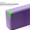 Yoga Blocks 2 Pack Meditation Pilates Accessories High Density EVA Cork and Stretching Non-Slip Lightweight Durable Bricks for Improving Poses and Balance,9″x6″x4″ Each,2 Colors Selected