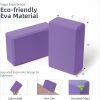Yoga Blocks 2 Pack Meditation Pilates Accessories High Density EVA Cork and Stretching Non-Slip Lightweight Durable Bricks for Improving Poses and Balance,9″x6″x4″ Each,2 Colors Selected