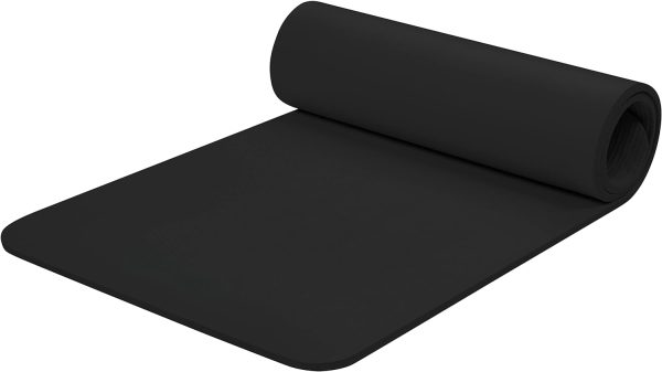 Yoga Mat 1/2″ Thick w/Nylon Strap for Men & Women – Non Slip Exercise Mat for Yoga, Pilates, Stretching, Floor & Fitness Workouts