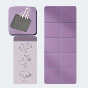 Ultra-Quiet Foldable Yoga Mat – Non-Slip, Shock-Absorbing Tpe For Home Workouts & Training
