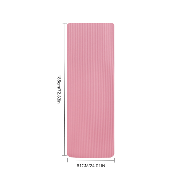 1pc Non-slip Soft Yoga Mat, Waterproof 1cm/0.4in Thickness Fitness Mat, Suitable For Home Use, Sports, Yoga And Pilates