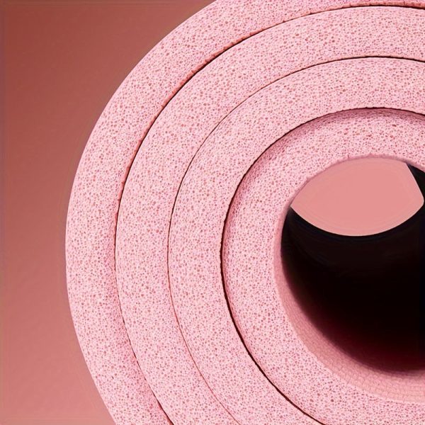 1pc Non-slip Soft Yoga Mat, Waterproof 1cm/0.4in Thickness Fitness Mat, Suitable For Home Use, Sports, Yoga And Pilates